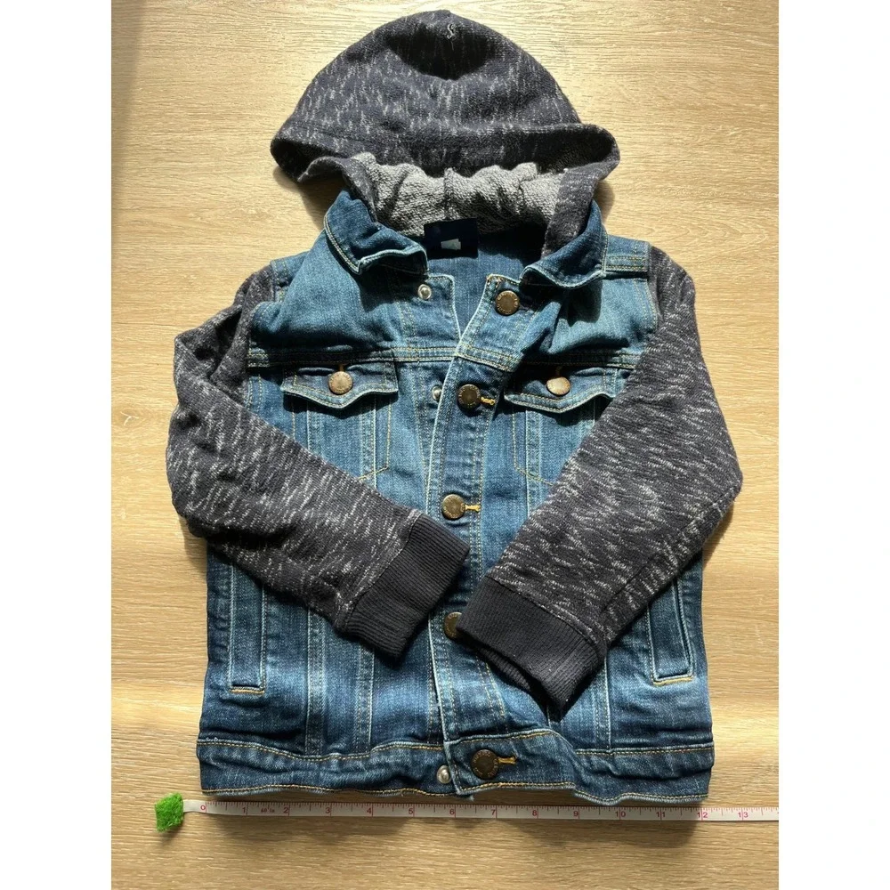 Genuine Kids from OshKosh Jacket Boys 4T Blue Denim Hooded Long Sleeve Winter